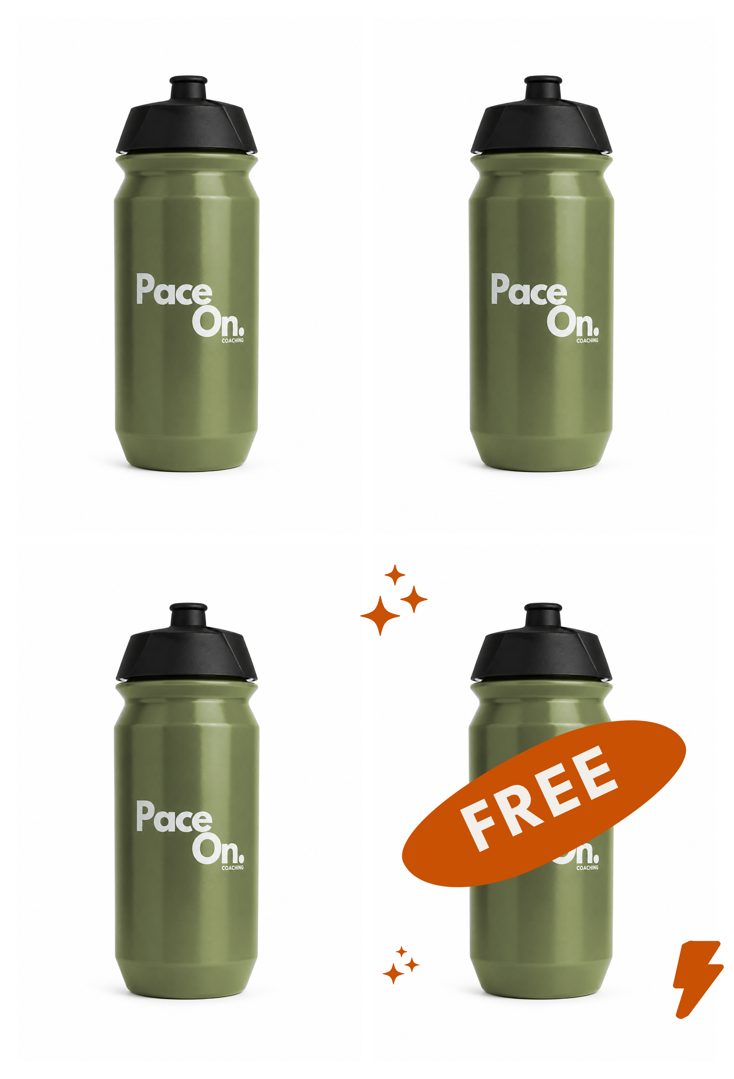 PaceOn Race Bidon — "Hydration Pack" (4 Pack)